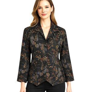 Coldwater Creek Floral Tapestry Blazer Size 12 Floral NWOT Jacket